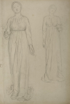Hemy, Charles Napier RA RWS (1841-1917) attributed to : Figure studies, Pencil on paper, 25.5 x 35.5 cms. Presented by Quinn, Priscilla.