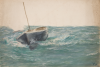 Hemy, Charles Napier RA RWS (1841-1917): Study of a dinghy, signed and dated 1899, Watercolour and gouache on paper. Presented by Quinn, Priscilla.