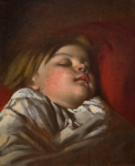 Anderson, Sophie (1823-1903): The Sleeping Child, Oil on board. Presented by Williamson, Marcus. Donation.